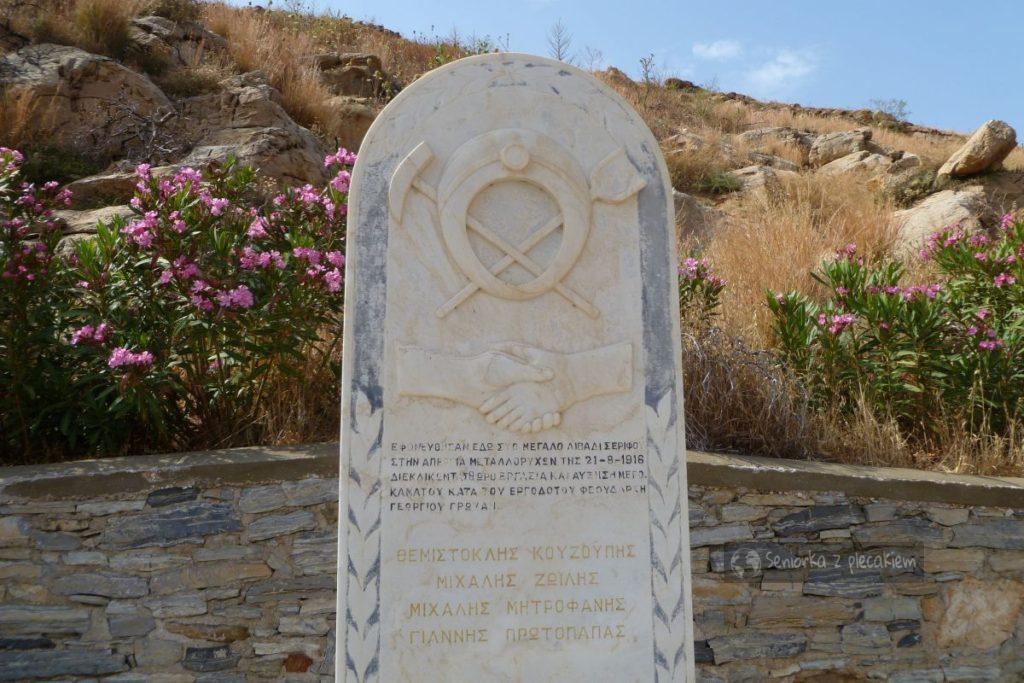 Pomnik upamiętniający walki górników w 1916 r. w Megalo Livadi